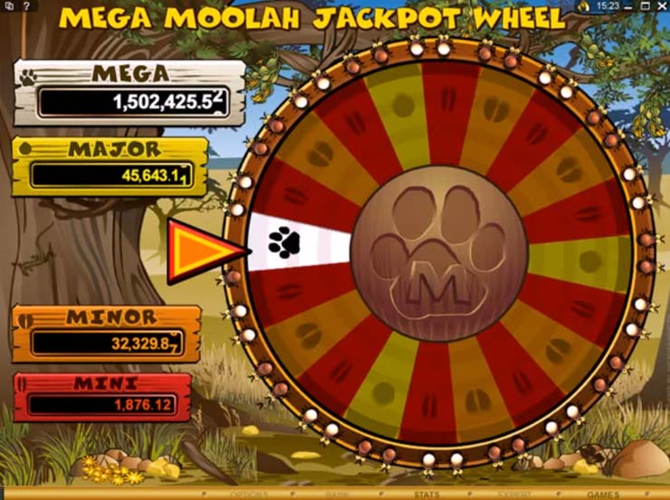 Mega Moolah Jackpot Glücksrad
