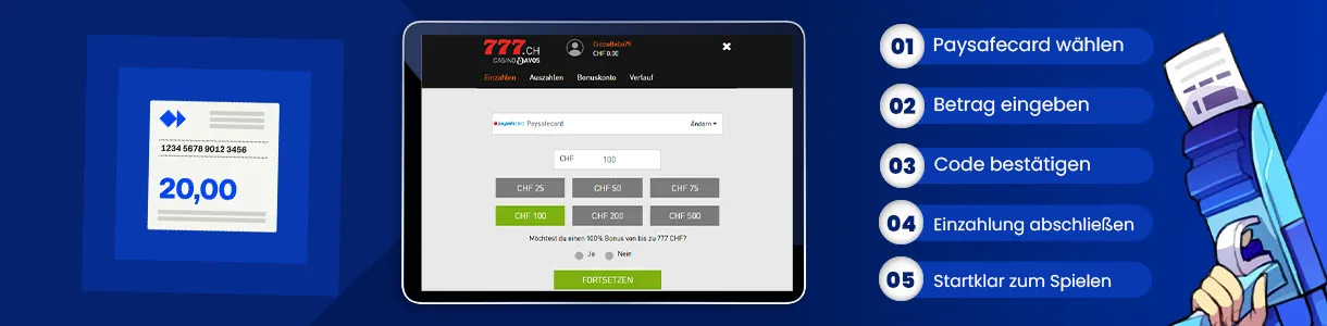 Paysafe Einzahlung Schritt für Schritt